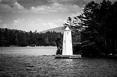 Herrick Cove Lighthouse on Lake Sunapee -BW